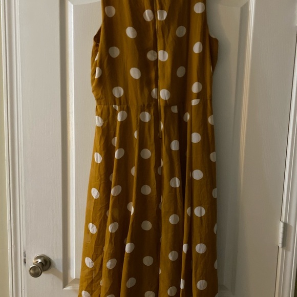 Liz Claiborne Mustard & White Polka Dot Dress - Picture 5 of 5